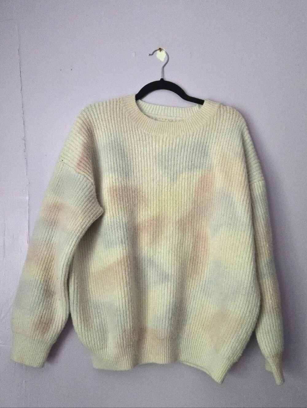 POL  LRG Pastel Tie-Dye Crewneck Sweater - Cream, Pink, Blue